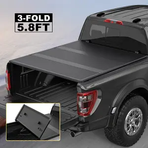 5.7 / 5.8FT Bed TRI-Fold Hard Truck Tonneau Cover For 2009-2024 Dodge Ram 1500