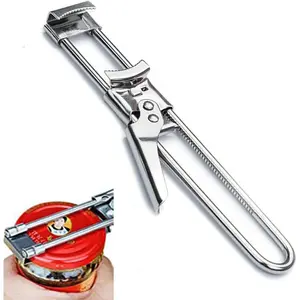 Master Jar & Bottle Opener, Adjustable Multifunctional Stainless Steel Can Opener and Jar Lid Gripper, Manual, Kitchen Accessories (Silver)