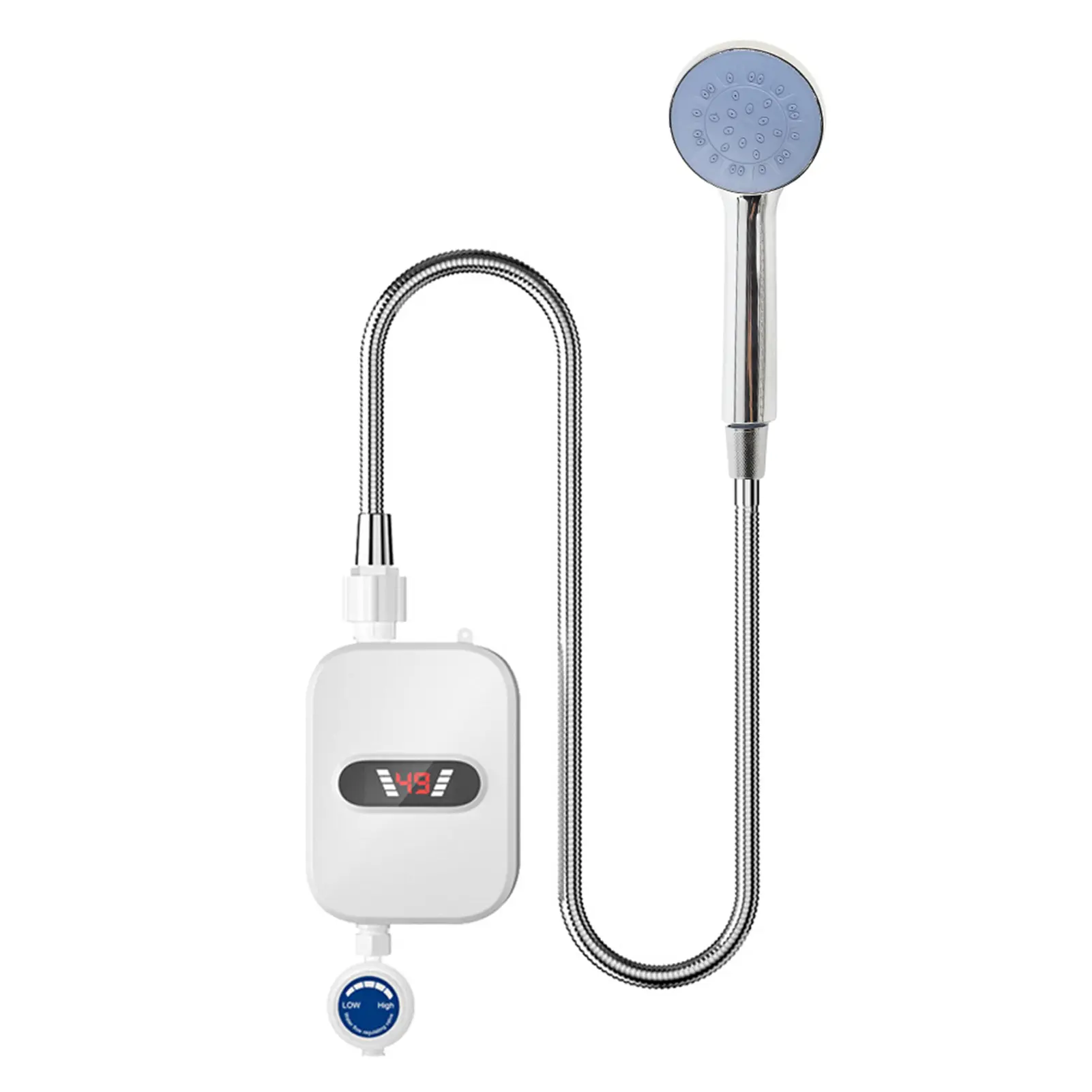 3500W Power Compact Instant Electric Water Heater Set with Bracket - Household Large Home Appliance, 50Hz, LCD Temp Display, IPX4 Rating, Automatic Quick Heating, Adjustable Temp, ABS+Metal, for Bathroom, Kitchen Use
