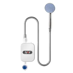 Small Instant Electric Water Heater LCD Temperature Display IPX4 Quick Heating Shower Water Heating Device Set