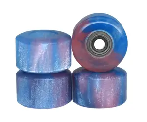 Apex New Street, Geode Series Wheels - 77D Urethane - ABEC-9 Bearings - "Tanzanite Swirl"