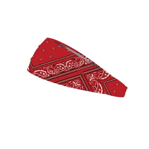 RAVEbandz The Pro - Wide Stretch Headband (Red Bandana)
