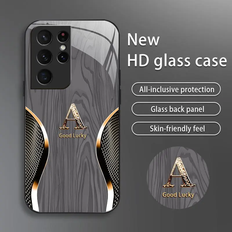 Suitable for [Galaxy S21 Ultra 5g] Brand new premium phone case, drop-proof and fingerprint-resistant，sophisticated and minimalist design, with 26 English letters to choose from YM99