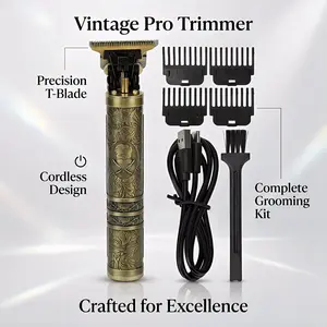 Retro gold carved professional hair clipper - a compact electric hair clipper for hair salons and home beauty, Christmas, Valentine's Day gifts, and men's gifts