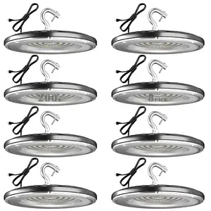 200W UFO LED High Bay Light 28000lm (Eqv.800W MH/HPS) High Bay LED Lights 5000K Warehouse Light with US Plug UFO Bay Lighting Energy Saving Upto 3800KW/5Yrs(5Hrs/Day) -ETL Listed