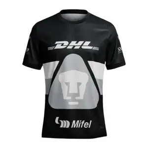 Black Soccer Jersey Liga MX Football Shirt Retro Futbol Fan Jersey for Men TikTok Viral Mexican Club Soccer Kit Short Sleeve Athletic Streetwear Classic Football Tee Gift for Pumas Supporters Unisex Sportswear Top