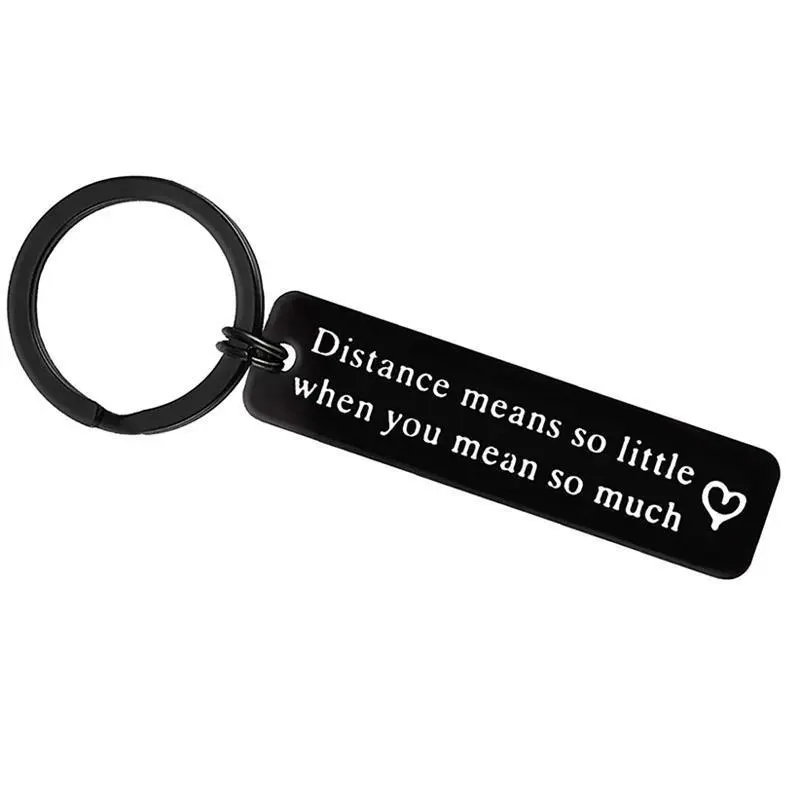 Couple Keychain for Boyfriend Girlfriend Long Distance Relationship Keyring Going Away Gift for Husband Wife Couples Gifts