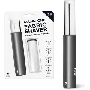 All-in-One Fabric Shaver, Compact, Retractable & Travel-Friendly Fuzz Remover with 2 Fabric-Safe Care Surfaces, Lint Brush & Lint Roller, Ultimate Depiller for Clothes,