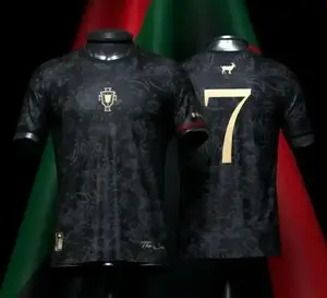 Portugal Red/black Soccer Jersey #CR7siu Premium Fan Edition Breathable Football Shirt WC 2026 trending for summer, Football Fan Shirt