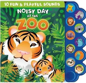 NOISY DAY AT THE ZOO Sound Book - 10 Fun & Playful Sounds for Kids