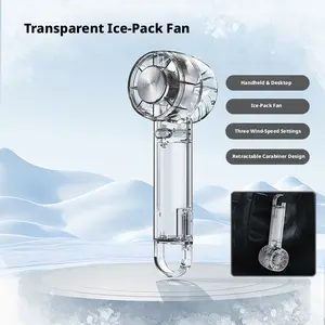 Creative Transparent USB Turbofan Mini Portable Cooling Fan for Outdoor Travel Beach Sports Use