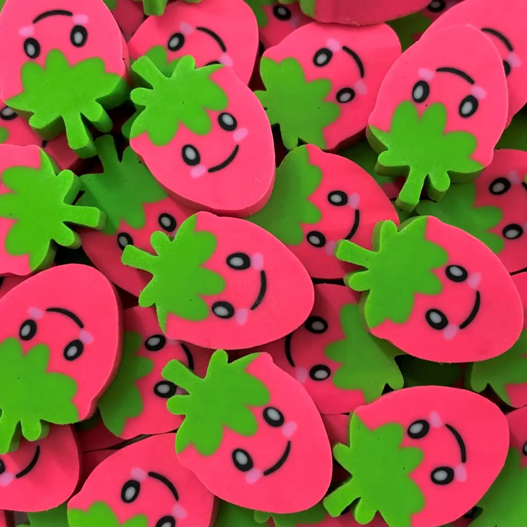 Strawberry Mini Erasers | Mini Erasers Co.