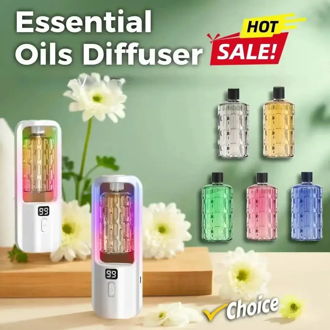 50ml Essential Oil Diffuser USB LED Display, Wall-Mount, 5-Speed