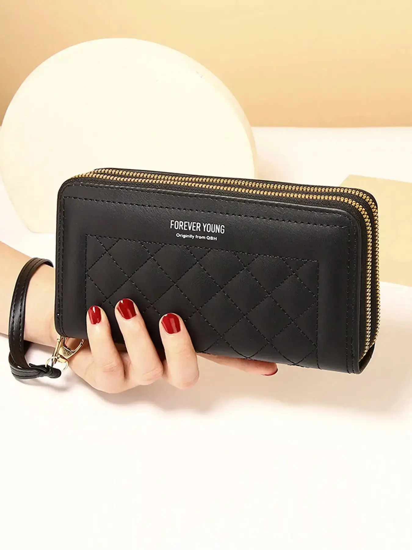 Womens Wallet Tassel Bifold Ladies Cluth Wristlet Wrist strap Long Purse Wallet Clutch