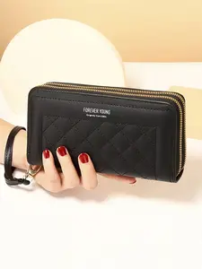 Womens Wallet Tassel Bifold Ladies Cluth Wristlet Wrist strap Long Purse Wallet Clutch