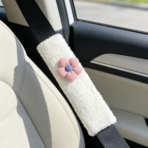 Car Seat Belt Covers 2 Pack, Creative Floral Design Shoulder Pads, Car Accessories, Back Cushion, Safety Belt Protection Pad, Premium Gift