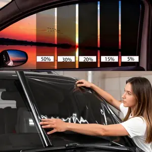 3 Meter Uncut Window Film Roll, 5%-50% Light Transmission, Suitable for Car Windshield, Rear Glass, Sunroof, Easy Installation