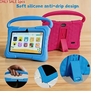 7-inch Android tablet with shockproof protective case, 1GB + 16GB, Wi-Fi, parental controls, dual cameras, Bluetooth tablet, educational, blue/pink, eye protection mode