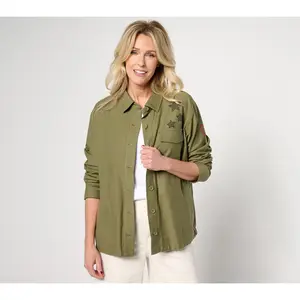 Peace Love World Love Unites Us 100% Cotton Utility Jacket