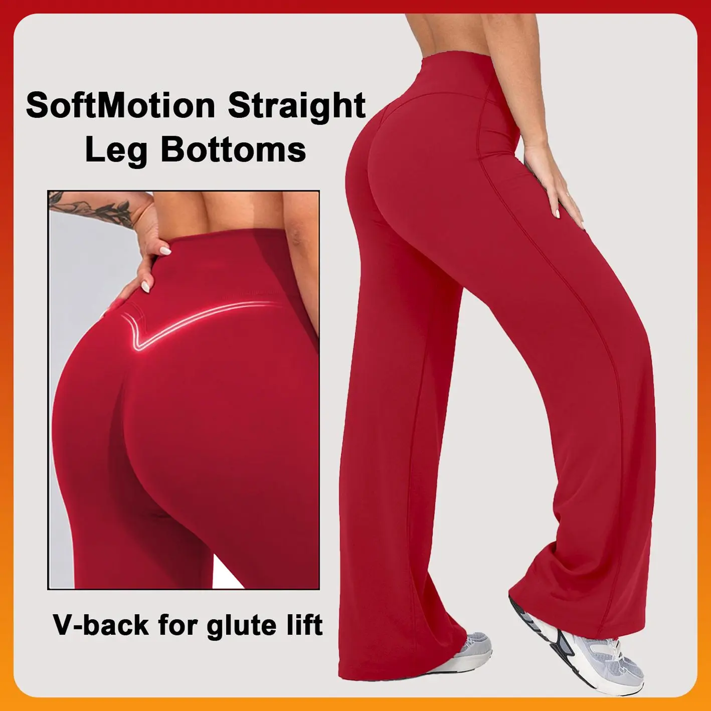 DENFY SoftMotion Straight Leg Bottoms 31" Inseam High Waisted Joggers for Women Fitness Gymwear Sportswear Yoga Pants Workout Comfortable Waistband Sav Wide Leg Pants #BackToSchool