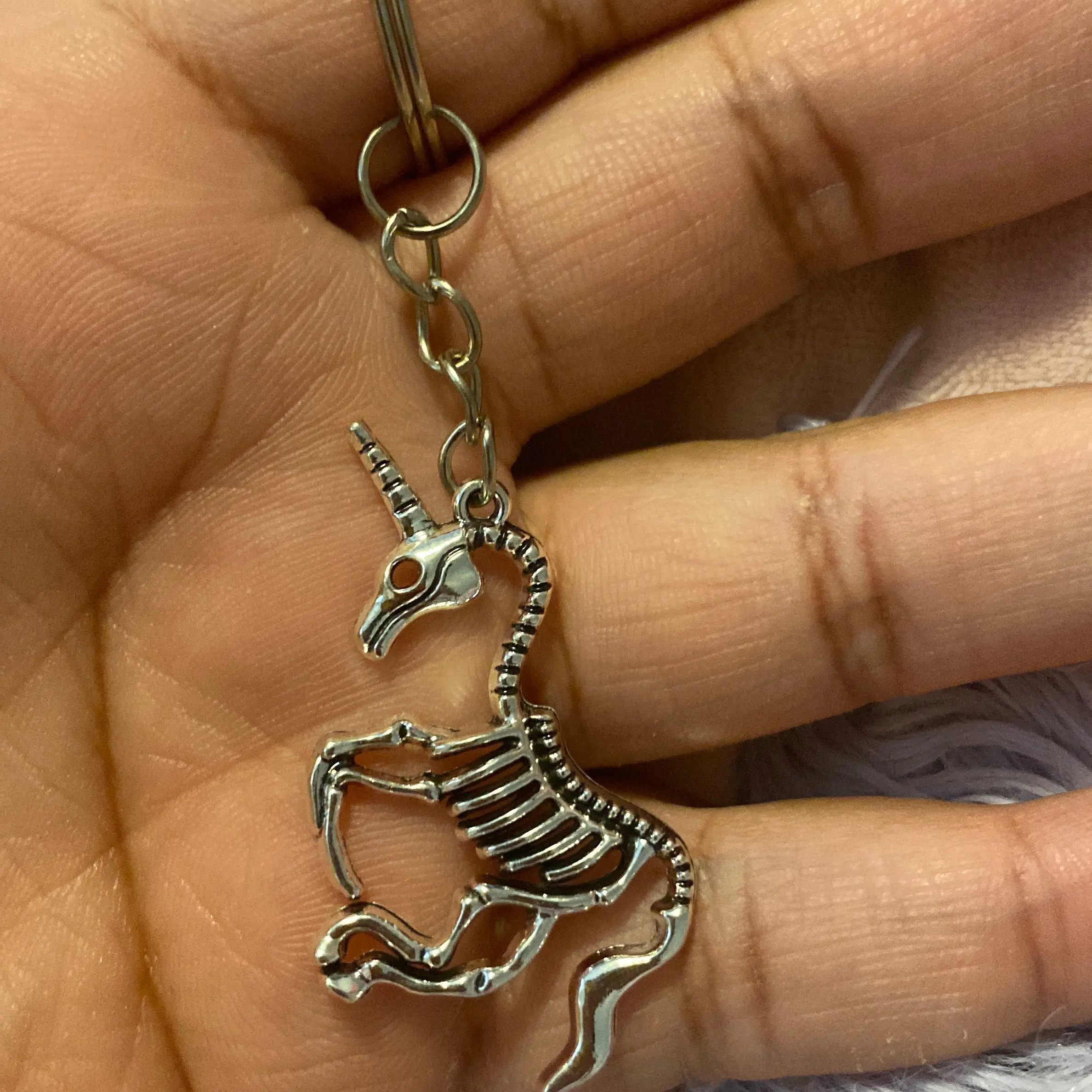 Skelly Unicorn Keychain