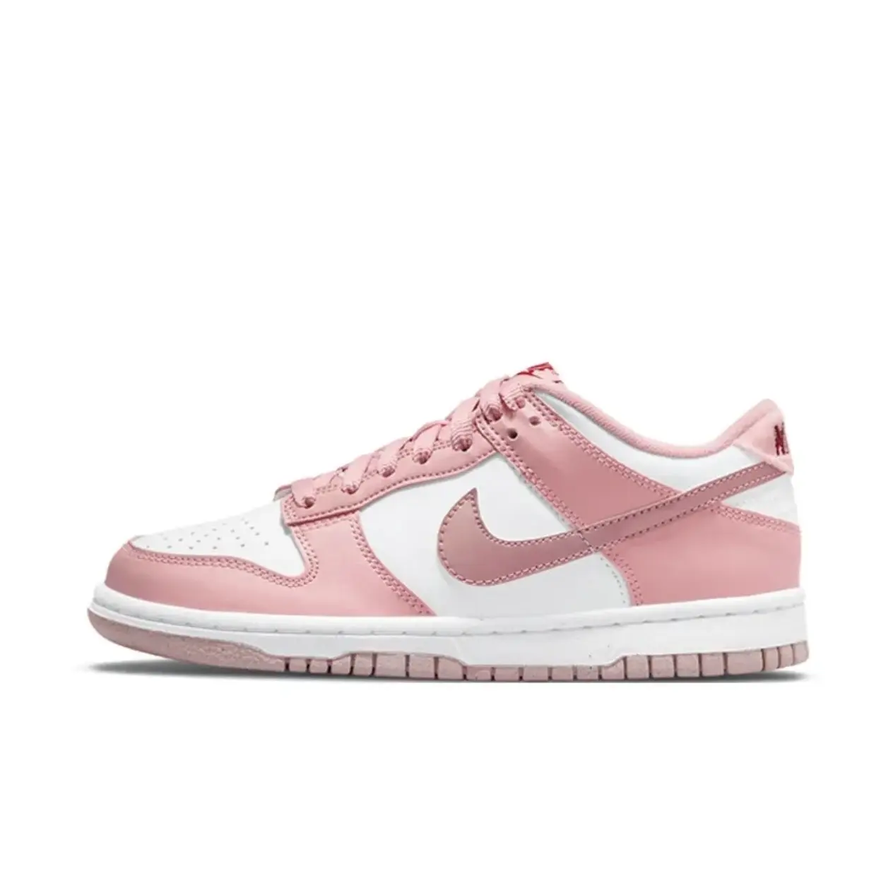 Nike Dunk Low Pink Velvet Women's & Youth Sports Shoes, Closed Athletic Training Lightweight Casual Sneakers with Rubber Outsole, Classic Hoops