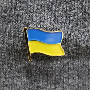 Ukraine Flag Brooch Coat of Arms of Ukraine Ukrainian National Flag Pin For Backpacks Hat Bag Clothes Patriotic Badge Enamel Pin