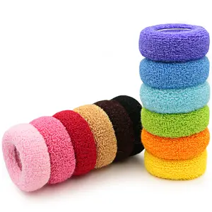 12 Pcs No Damage Hair Ties Thick Hair Elastic Rubber Bands Hair Accessories Scrunchies Seamless for Women