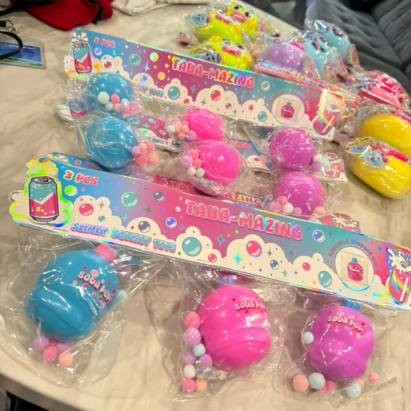 Soda Pop Slimey Squishy Toy Set of 3