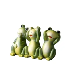 1 Set of 3 Pcs Cute Whimsical Frog Planter Hangers | Healing Pastoral Garden Style | Hand-painted, Waterproof, Easy Clip-on Install | For Gardening & Plant Lovers | Perfect for Planter/Garden Decor & Gifting