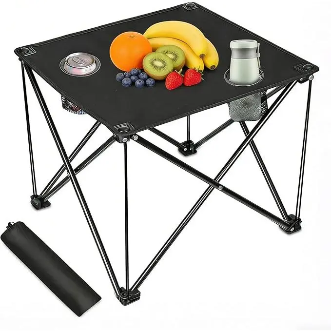 Outdoor Portable Lightweight Foldable Picnic Camping Table with Cup Holders and Carrying Bag end-2096