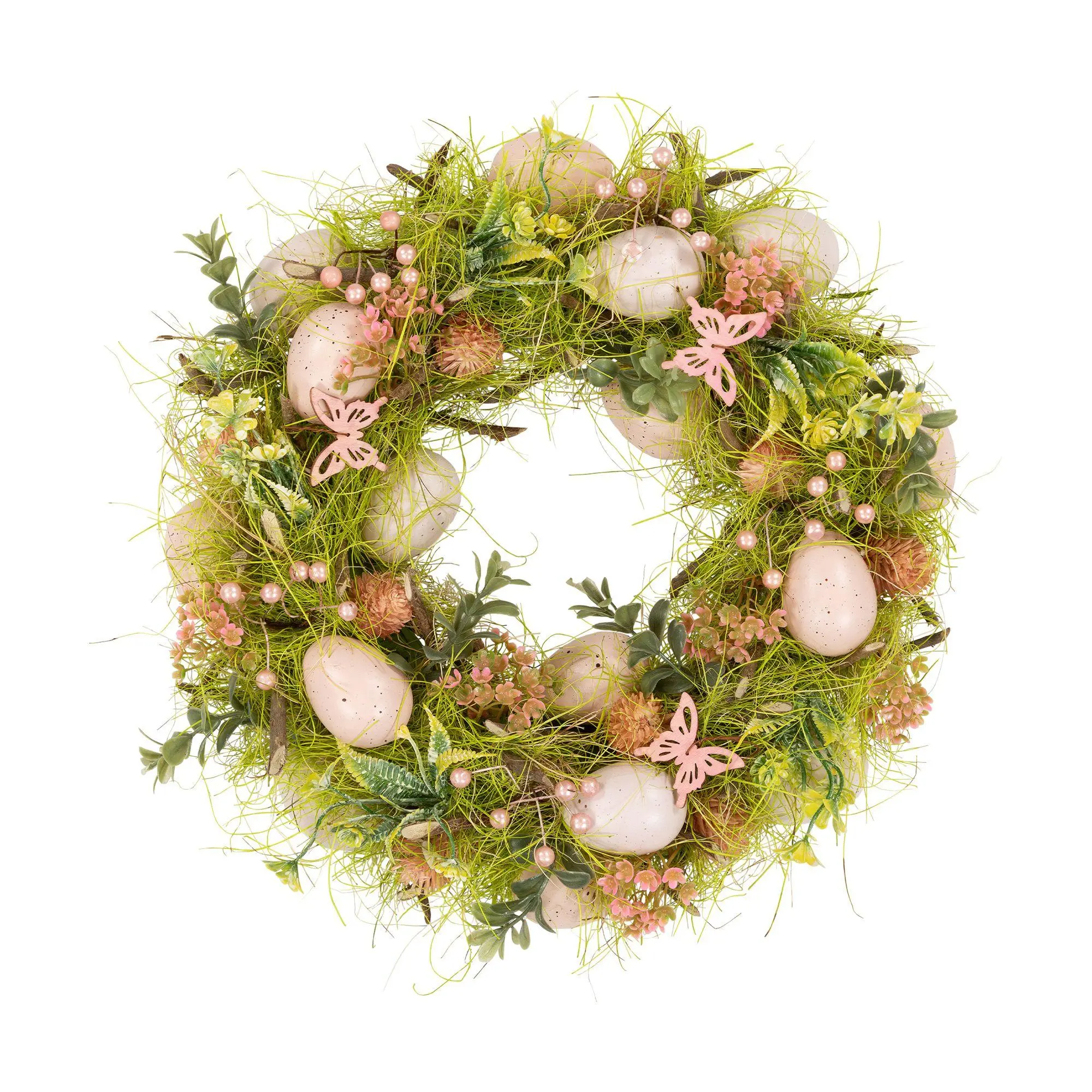 Northlight Easter Eggs with Butterflies SpringWreath - 13"