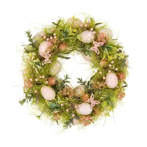 Northlight Easter Eggs with Butterflies SpringWreath - 13"