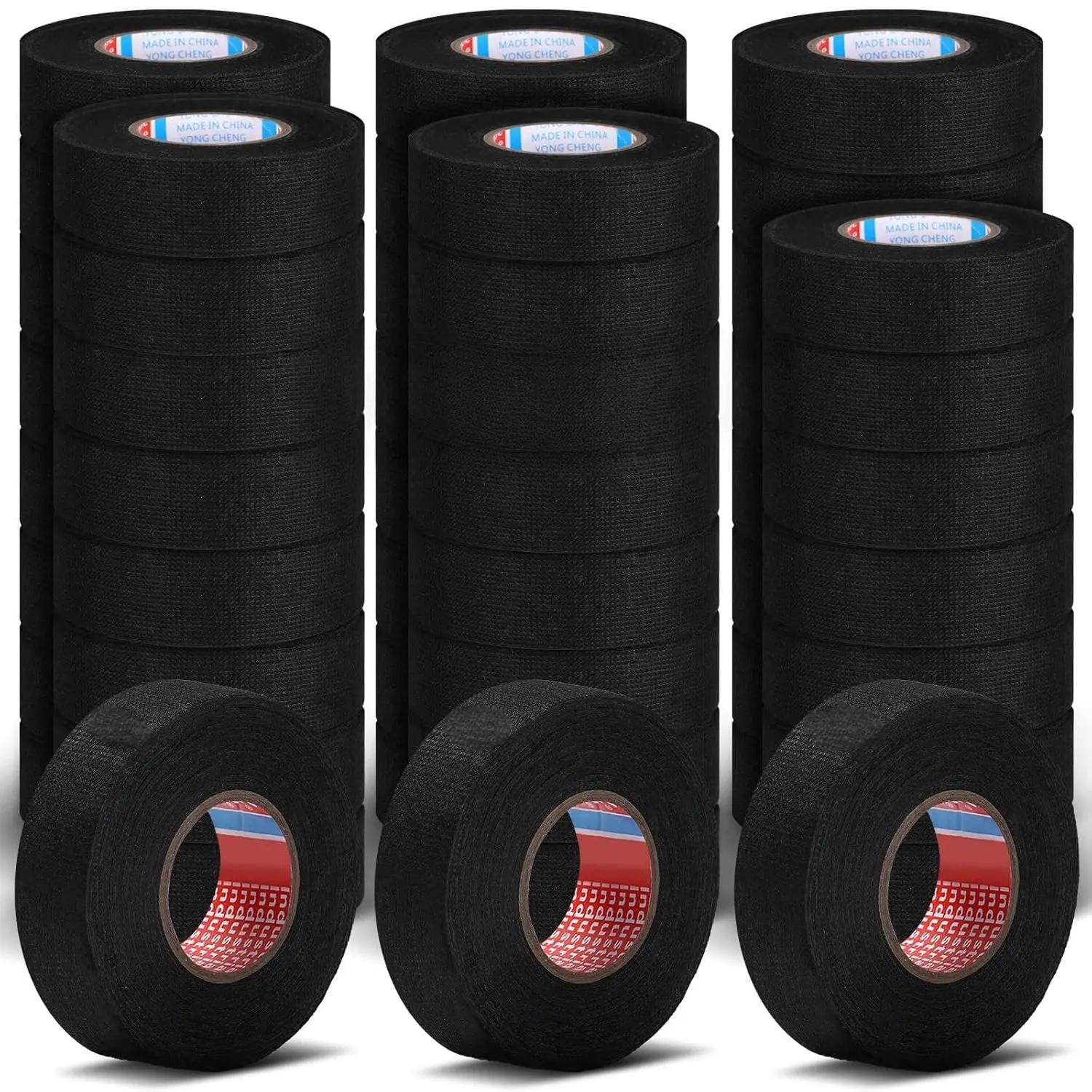 High Temperature-Resistant Waterproof Heavy-Duty Self-Adhesive Fabric Insulation Tape for Car Engine Compartments, Tear-Off Tape for Automotive Wiring Harness Wrap & Electrical Cables
