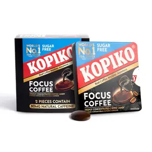 Kopiko Focus Coffee Candy – Have 80mg Caffeine per 2 Pieces for Energy & Mental Focus – Sugar-Free Hard Candy with Real Indonesian Coffee Extract (6 Pack w/4 Candies Each)
