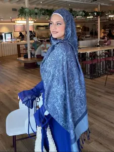 Women's Fashion Bohemian Ethnic Style Scarf 70x180cm Jacquard Woven Shawl Winter Accessory,Headscarf Elegant Fitted Design for Fall & Winter scarf Tignon Scarf