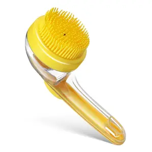 Shampoo Saving Pet Bath Brush - Silicone Grooming Scrubber for Dogs & Cats - Long & Short Hair Deep Cleaner - Soft Massage Bathing Tool for All Pets (1 Pack)