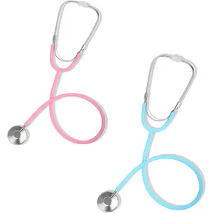 Kids Stethoscope Toy, 2 Pack Real Working Stethoscope Toy for Toddler 3 4 5, Doctor Play Set for Role Play, Medical Pretend Playset for Boys Girls Birthday Gift (Blue and Pink)