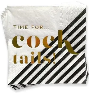 Time for Cocktails - Funny Bachelorette Party Decor Cocktail Napkins