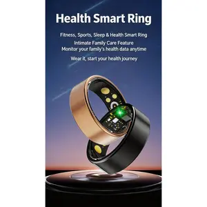 2026 New Waterproof Bluetooth Titanium Durable Smart Ring Fitness Tracker - Unisex, Charging Case Included, Heart Rate, Blood Oxygen, Sleep Health Monitoring, No Subscription Fee, Compatible with iPhone & Android # app fee