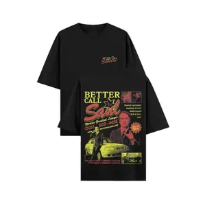 Better Call Saul Shirt, Vintage 90s Style Graphic Tee with Retro Lawyer Print, Oversized Black Cotton Unisex Fit, Gift for Breaking Bad and TV Show Fans