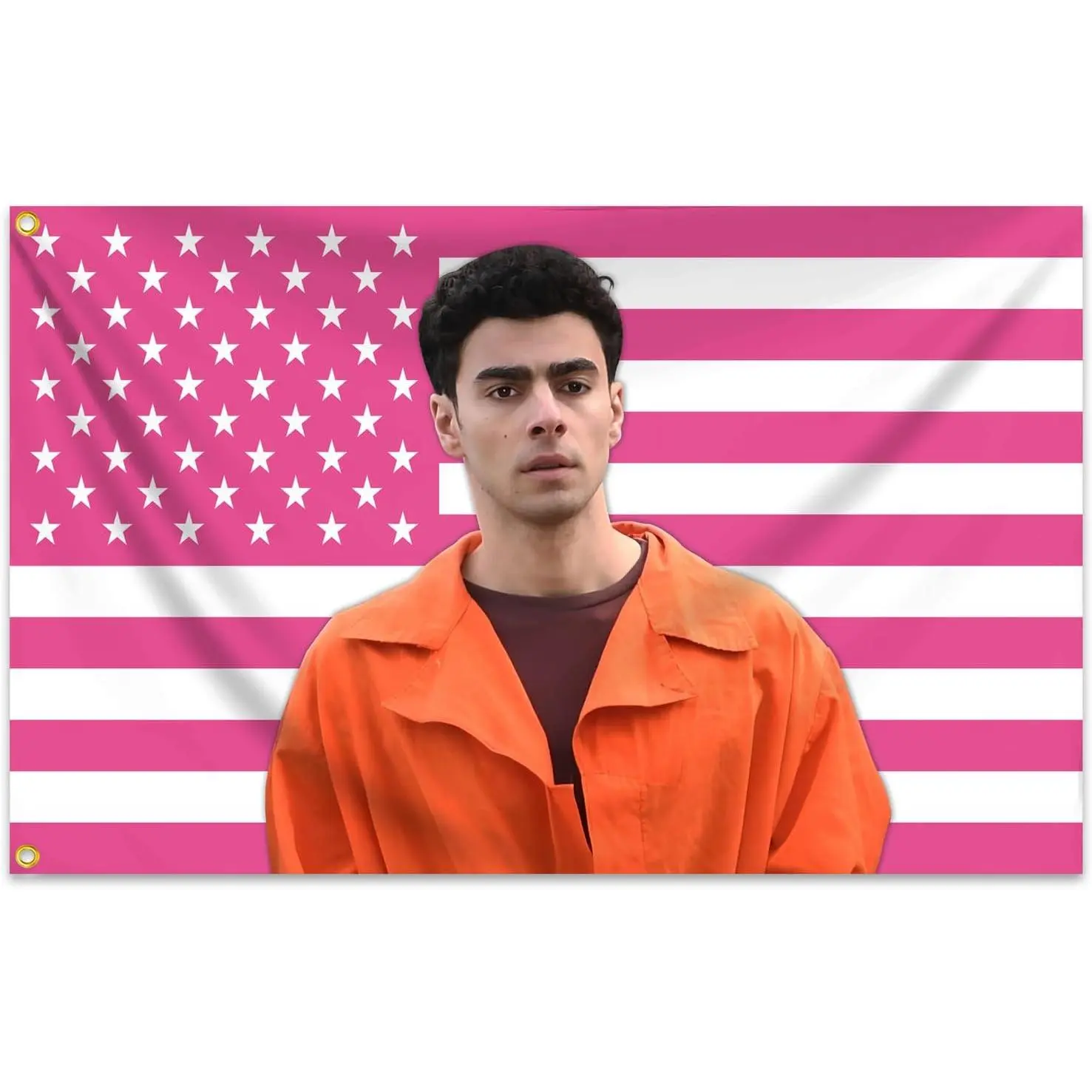 Luigi Mangione American tapestry Pink Luigi Flags for Teen Girls Room Guys Funny Man Cave Wall Flags for Bedroom Dorm Room College Dorm Wall Banner Tapestry Decor Modern Stripe Design