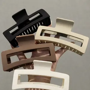 Matte Rectangle Hair Claw Clip