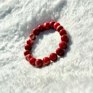 Red Jasper Crystal Bracelet for Unisex - Promotes Stability Courage Emotional Balance and Endurance - Natural Properties Enhance Daily Life