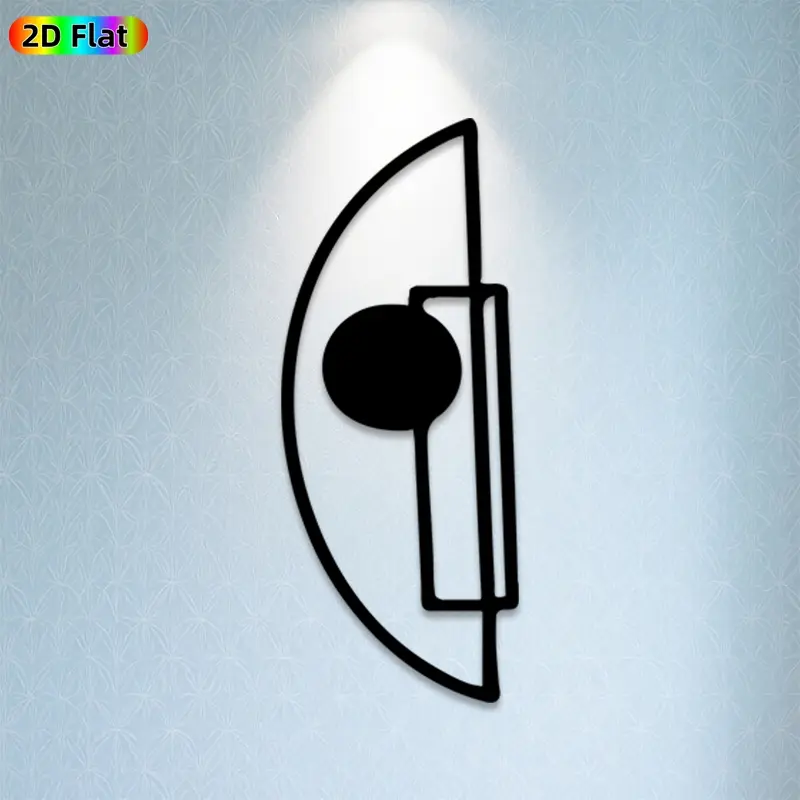 1pc Abstract Half-Moon & Sphere Metal Wall Art, Modern Abstract Statue Mural, Ideal Gift for New Year, Christmas, Abstract Art Enthusiasts, Perfect for Living Room Walls & Garden Fences, Contemporary Home Decor