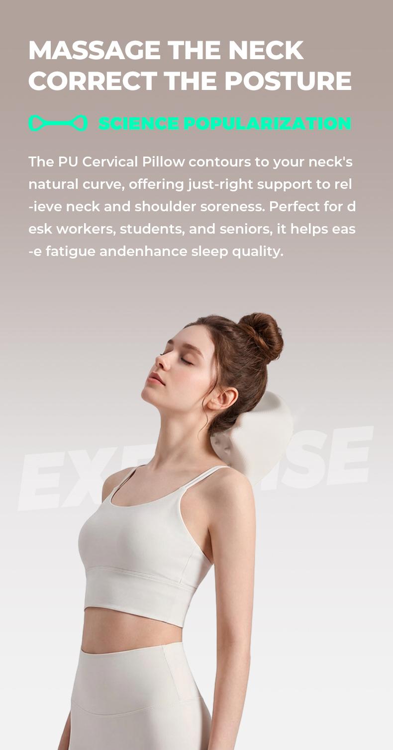 LEXI Cervical Massage Pillow Ergonomic Design With Scientific Zoning And Targeted Massage Nodes Simulates Hand Massage For Neck And Shoulder And Back Support Waterproof Stain Resistant And Washable For Daily Muscle Relaxation