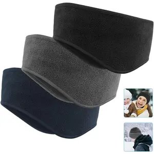 ear warmers headband, fleece earmuffs running headband winter covers moisture wicking ski sport for men & women (19.2 inches, one size, cycling)