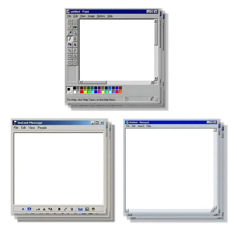 Vintage Computer Pattern Sticky Notes, Self Adhesive Labels, Label Stickers, Includes Labels, 3 Sheets Per Pack, Creative Office Supplies, School Notebooks for Students & Teachers