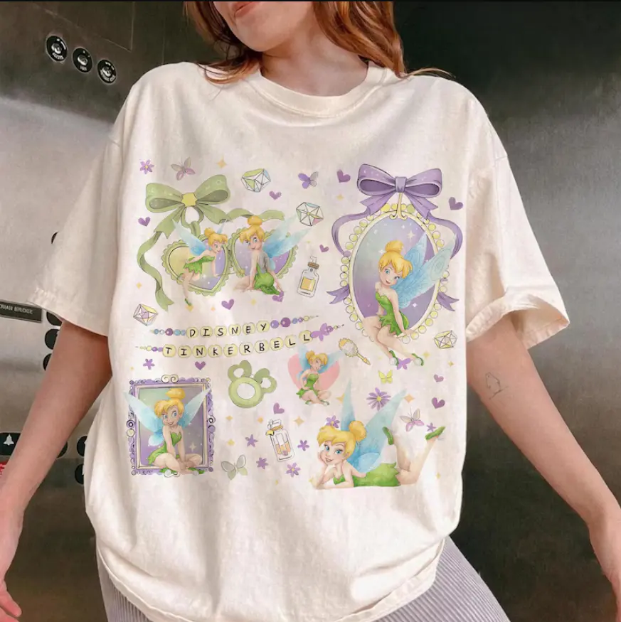 Vintage #TinkerrBelll Adult & Youth Shirt, Neverland Fairy Tee, Magical world Fairy Shirts, Magical Kingdom Vacation Tee, Cartoon Fairy Princess Tee, WDW Girl Trips Gift Shirt