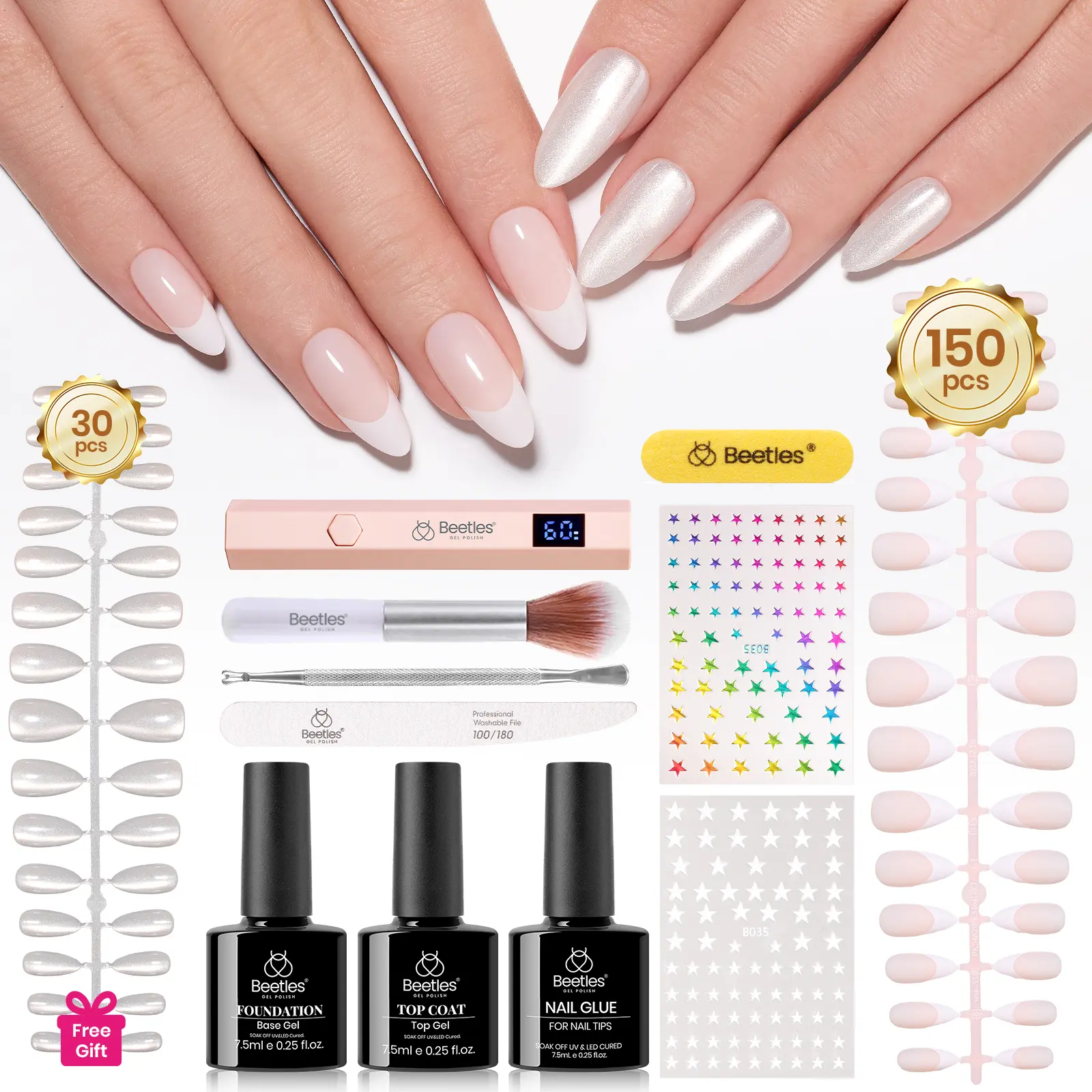 M-Almond-150Pcs-Kit-w/UV Lamp-088